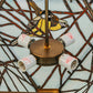 Meyda Lighting Backyard Friends 30" 4-Light Antique Copper Semi-flush Mount Ceiling Light With Amber and Blue Shade Glass