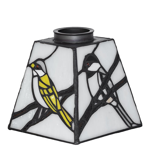Meyda Lighting Backyard Friends 7" Multi-Colored Stained Shade Glass