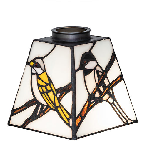 Meyda Lighting Backyard Friends 7" Multi-Colored Stained Shade Glass