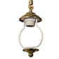 Meyda Lighting Bailey Banker's 18" Polished Brass Pendant Light With Hunter Green Shade Glass
