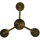 Meyda Lighting Bakersfield 20" 3-Light Natural Brass Chandelier With Clear Shade Glass