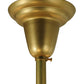 Meyda Lighting Bakersfield 24" 4-Light Natural Brass Chandelier With Clear Shade Glass