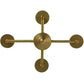 Meyda Lighting Bakersfield 24" 4-Light Natural Brass Chandelier With Clear Shade Glass