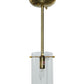 Meyda Lighting Bakersfield 5" Natural Brass Mini Pendant Light With Clear Shade Glass