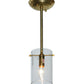 Meyda Lighting Bakersfield 5" Natural Brass Mini Pendant Light With Clear Shade Glass