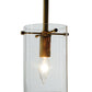 Meyda Lighting Bakersfield 5" Natural Brass Mini Pendant Light With Clear Shade Glass