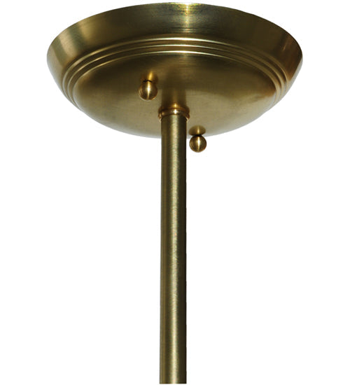 Meyda Lighting Bakersfield 5" Natural Brass Mini Pendant Light With Clear Shade Glass