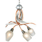 Meyda Lighting Ballerina 30" 5-Light Copper And Steel Clear Coated Chandelier With Frosted Clear Shade Glass