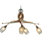 Meyda Lighting Ballerina 30" 5-Light Copper And Steel Clear Coated Chandelier With Frosted Clear Shade Glass