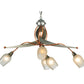 Meyda Lighting Ballerina 30" 5-Light Copper And Steel Clear Coated Chandelier With Frosted Clear Shade Glass