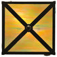 Meyda Lighting Balsam Pine 10"Sq 2-Light Timeless Bronze Flush Mount Light With Beige Iridescent Shade Glass