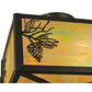 Meyda Lighting Balsam Pine 10"Sq 2-Light Timeless Bronze Flush Mount Light With Beige Iridescent Shade Glass