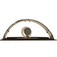 Meyda Lighting Balsam Pine 12" Antique Copper & Green Needles Wall Sconce With Silver Mica Shade Glass