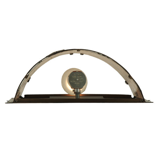 Meyda Lighting Balsam Pine 12" Antique Copper & Green Needles Wall Sconce With Silver Mica Shade Glass