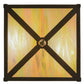 Meyda Lighting Balsam Pine 15" 2-Light Antique Copper Flush Mount Light With Beige Iridescent Shade Glass