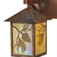 Meyda Lighting Balsam Pine 20" 2-Light Vintage Copper Vanity Light With Beige Iridescent Shade Glass