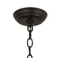Meyda Lighting Balsam Pine 22" 2-Light Flat Black Pendant Light With Silver Mica Shade Glass