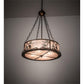 Meyda Lighting Balsam Pine 22" 4-Light Antique Copper Inverted Pendant Light With Silver Mica Shade Glass