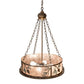 Meyda Lighting Balsam Pine 22" 4-Light Antique Copper Inverted Pendant Light With Silver Mica Shade Glass
