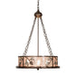 Meyda Lighting Balsam Pine 22" 4-Light Antique Copper Inverted Pendant Light With Silver Mica Shade Glass