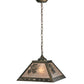 Meyda Lighting Balsam Pine 23" 2-Light Antique Copper Pendant Light With Silver Mica Shade Glass