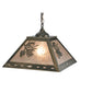 Meyda Lighting Balsam Pine 23" 2-Light Antique Copper Pendant Light With Silver Mica Shade Glass
