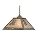 Meyda Lighting Balsam Pine 23" 2-Light Antique Copper Pendant Light With Silver Mica Shade Glass