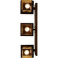Meyda Lighting Balsam Pine 29" 3-Light Vintage Copper Vanity Light With Beige Iridescent Shade Glass