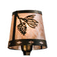 Meyda Lighting Balsam Pine 38" 8-Light Antique Copper Chandelier With Silver Mica Shade Glass