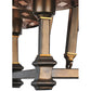 Meyda Lighting Balsam Pine 38" 8-Light Antique Copper Chandelier With Silver Mica Shade Glass