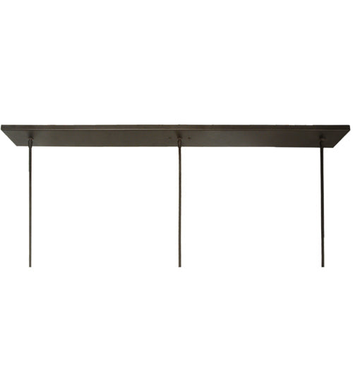 Meyda Lighting Balsam Pine 54" 3-Light Timeless Bronze Pendant Light With Amber Mica Shade Glass