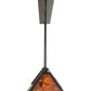 Meyda Lighting Balsam Pine 54" 3-Light Timeless Bronze Pendant Light With Amber Mica Shade Glass