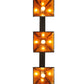 Meyda Lighting Balsam Pine 54" 3-Light Timeless Bronze Pendant Light With Amber Mica Shade Glass