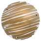 Meyda Lighting Bambu 18" 2-Light Nickel Inverted Pendant Light With Fused Beige Shade Glass