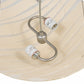 Meyda Lighting Bambu 18" 2-Light Nickel Inverted Pendant Light With Fused Beige Shade Glass