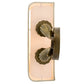 Meyda Lighting Bancroft 12" 2-Light Brass Wall Sconce With White Natural Wafer Silk Shade