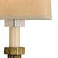 Meyda Lighting Bancroft 12" 2-Light Brass Wall Sconce With White Natural Wafer Silk Shade