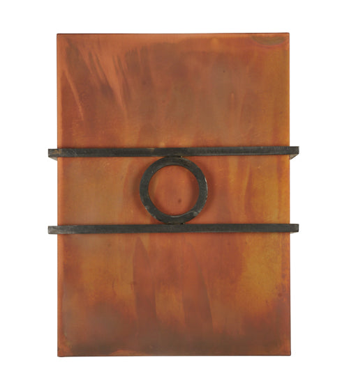 Meyda Lighting Bandino 11" LED Costello Black Wall Sconce With Acid Burnt Copper Shade