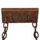Meyda Lighting Bandolei 42" 3-Light Antique Rust Island Pendant Light With Amber Mica Shade Glass
