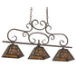 Meyda Lighting Bandolei 42" 3-Light Mahogany Bronze Island Pendant Light With Amber Mica Shade Glass