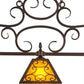 Meyda Lighting Bandolei 42" 3-Light Mahogany Bronze Island Pendant Light With Amber Mica Shade Glass