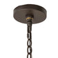 Meyda Lighting Baranya 42" 6-Light Wrought Iron Pendant Light With Amber Faux Candlelight