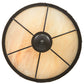 Meyda Lighting Barbed Wire 24" 4-Light Timeless Bronze Semi-flush Mount Ceiling Light With Travertine Acrylic Shade Glass