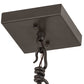 Meyda Lighting Barbed Wire 9" Timeless Bronze Mini Pendant Light With Green & Brown Art Shade Glass