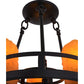 Meyda Lighting Barbury 12" 3-Light Textured Black Semi-flush Mount Ceiling Light With Amber Faux Candlelight
