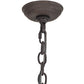 Meyda Lighting Barbury 32" 12-Light Dark Roast Chandelier With Amber Faux Candlelight