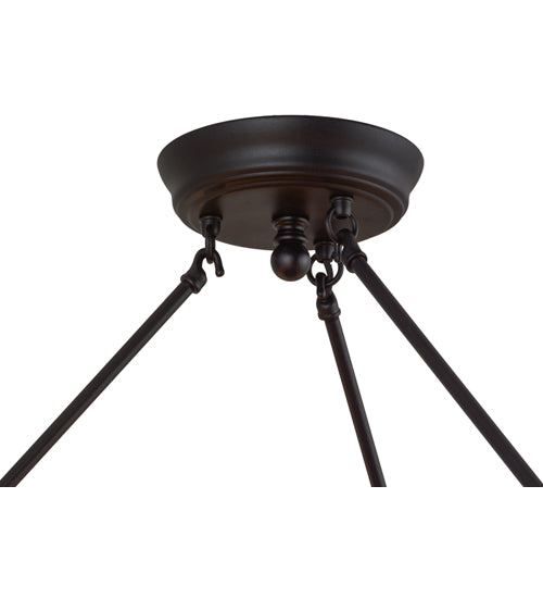 Meyda Lighting Barbury 36" 12-Light Textured Black Semi-flush Mount Ceiling Light Hardware