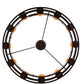 Meyda Lighting Barbury 36" 12-Light Textured Black Semi-flush Mount Ceiling Light With Amber Faux Candlelight