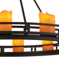 Meyda Lighting Barbury 36" 12-Light Textured Black Semi-flush Mount Ceiling Light With Amber Faux Candlelight