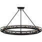Meyda Lighting Barbury 36" 12-Light Textured Black Semi-flush Mount Ceiling Light With Amber Faux Candlelight